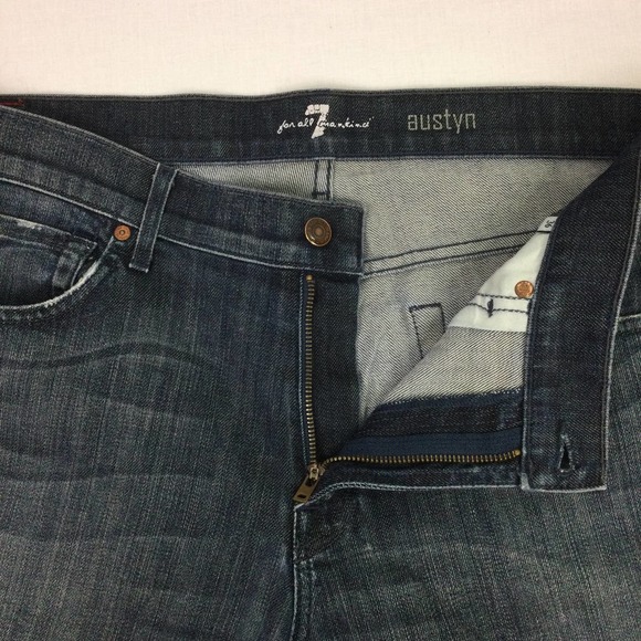 7 for all Mankind Austyn Men's Medium Wash Cotton Blend Straight Leg Jeans 36 - Picture 3 of 14